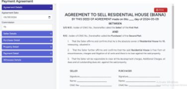 Agreement to sell (BIANA)